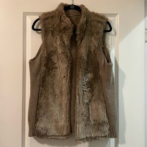 Reversible faux fur vest